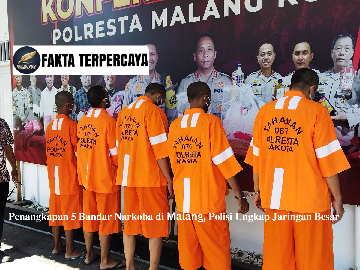 Penangkapan 5 Bandar Narkoba Di Malang, Polisi Ungkap Jaringan Besar