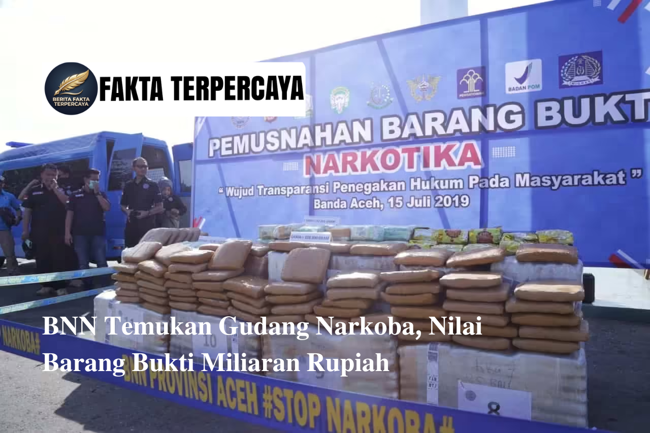 BNN Temukan Gudang Narkoba, Nilai Barang Bukti Miliaran Rupiah