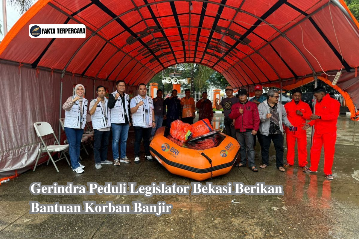 Gerindra Peduli Legislator Bekasi Berikan Bantuan Korban Banjir