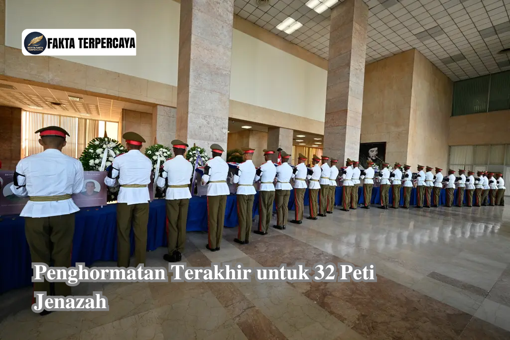 Penghormatan Terakhir untuk 32 Peti Jenazah