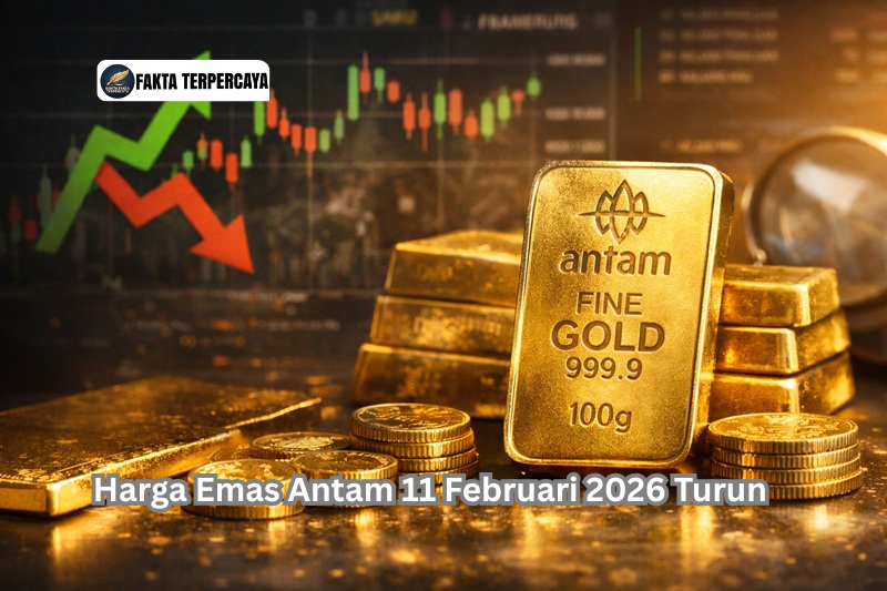 Harga Emas Antam 11 Februari 2026 Turun