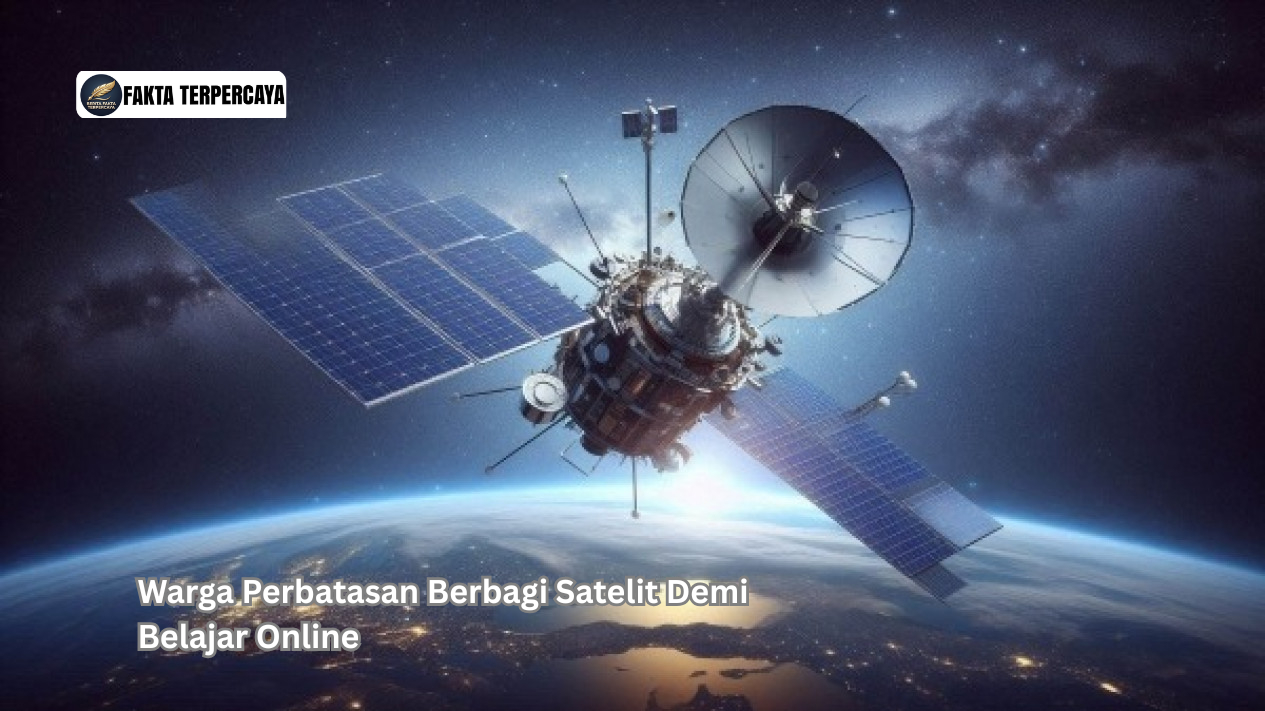 Warga Perbatasan Berbagi Satelit Demi Belajar Online