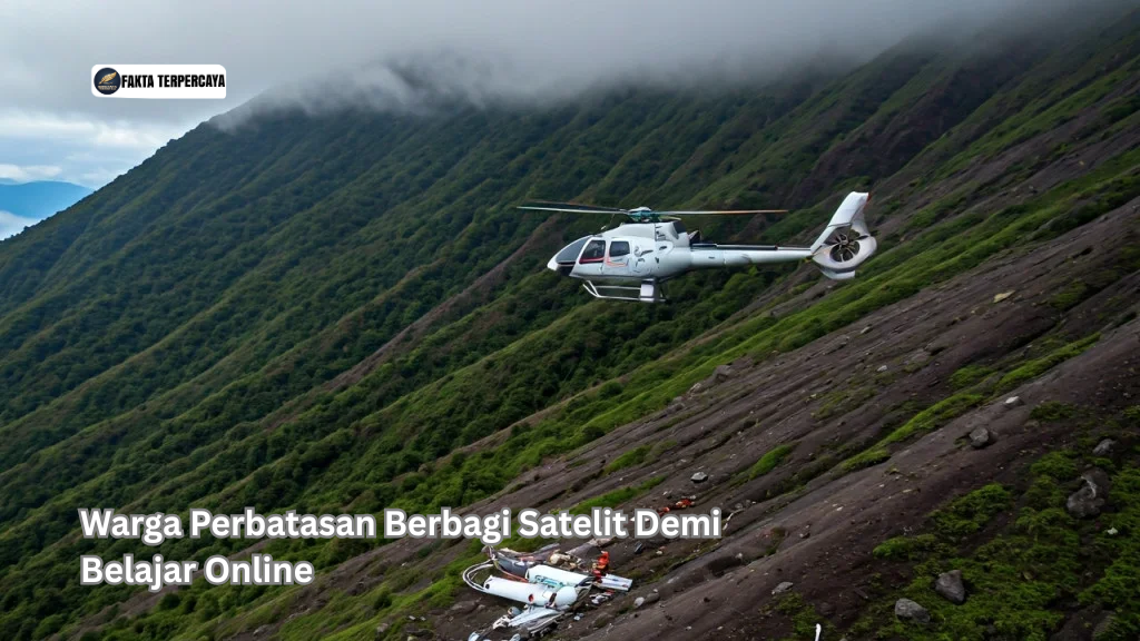 Warga Perbatasan Berbagi Satelit Demi Belajar Online